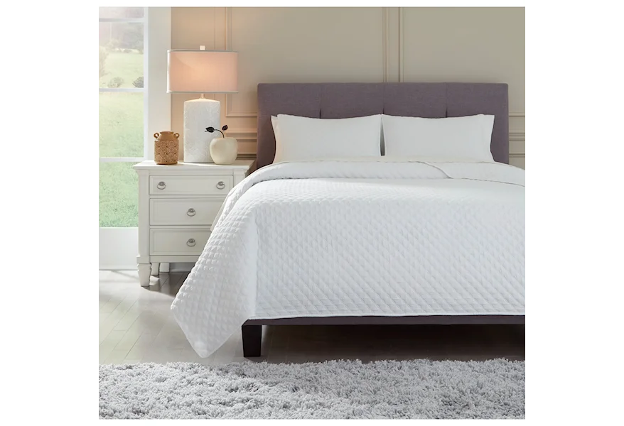 Bedding Sets Queen/Full Ryter White Coverlet Set by Signature Design by Ashley at Esprit Decor Home Furnishings